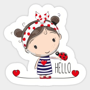 Cute Girl Sticker